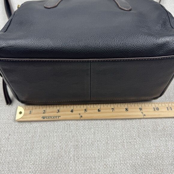 Fossil Sydney Satchel Black Leather Crossbody Bag Medium Handbag - Picture 11 of 16
